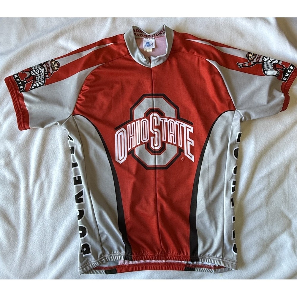 Ohio State Buckeyes Cycling Jersey XXXL Red Gray Bike Bicycle Shirt Adrenaline